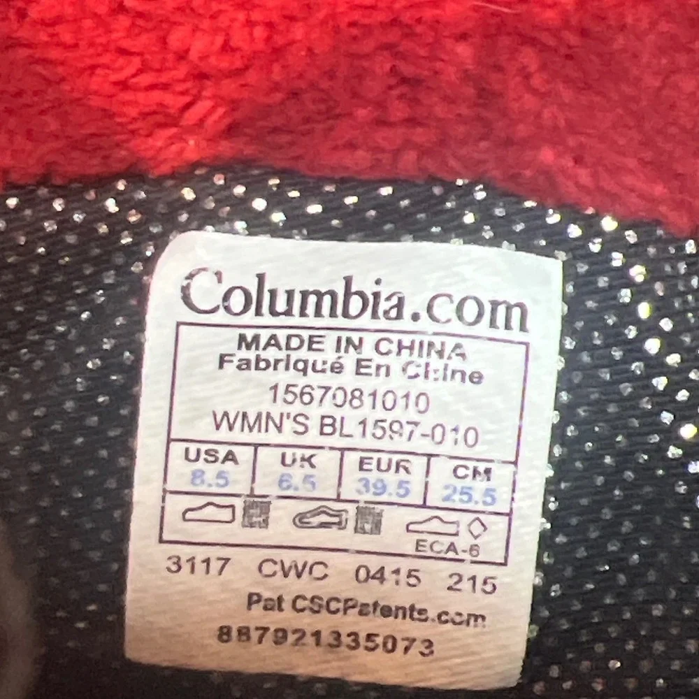 Columbia Minx Mid II Omni-Heat Winter Boots Black Quilted Waterproof Size 8.5